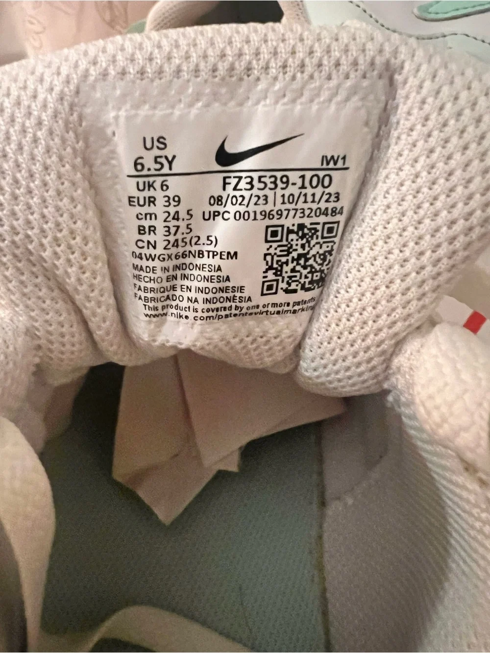 Nike Youth Court Borough Low Mint Green & White Sneakers
